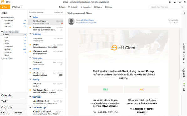 13 besten kostenlosen Desktop-E-Mail-Clients für Windows