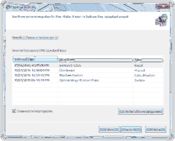 2 modi per accedere ai file di backup di Ripristino configurazione di sistema di Windows