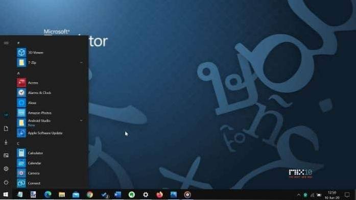 2 maneiras de obter o menu Iniciar clássico no Windows 10