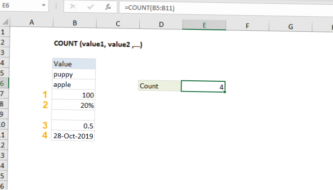 3 świetne sposoby korzystania z funkcji liczenia w programie Excel