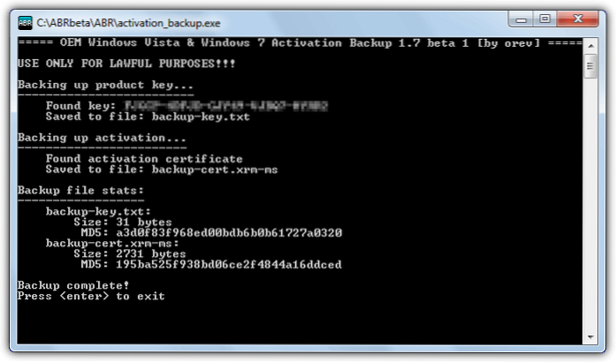 3 Tools to Backup and Restore Windows 7 and Vista OEM Activation License