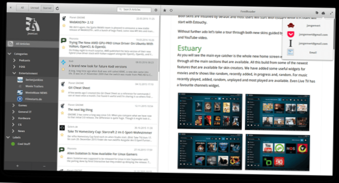 4 bästa RSS Feed Reader-appar för Linux