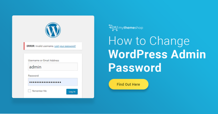 5 metode de resetare a parolei de utilizator pentru administratorul WordPress