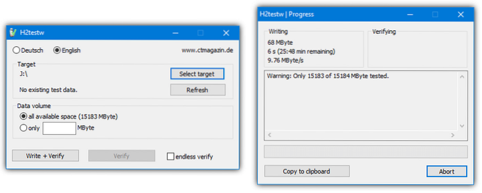 5 ferramentas para testar e detectar drives flash USB falsos ou falsificados