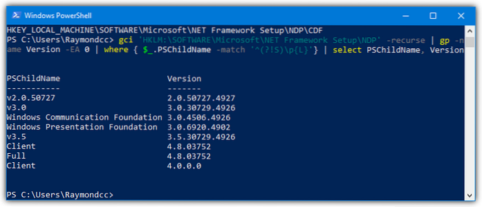 6 manieren om te controleren welke versie van Microsoft .NET Framework is geïnstalleerd op uw computer