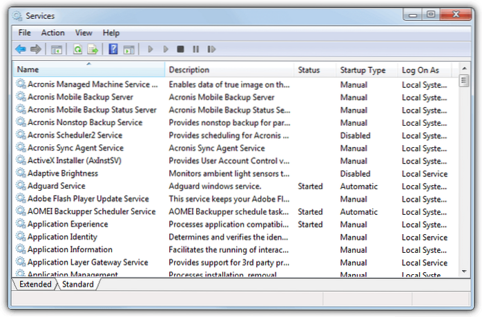 7 Instrumente pentru detectarea serviciilor non-Windows sau non-Microsoft