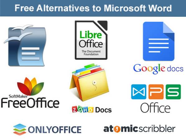 8 Free Best Microsoft Word alternatives you can use