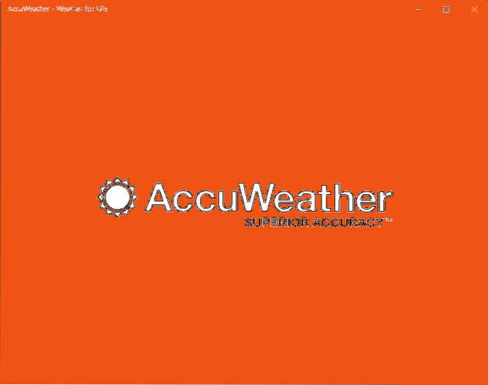 AccuWeather Good Metro Weather App For Windows 10/8