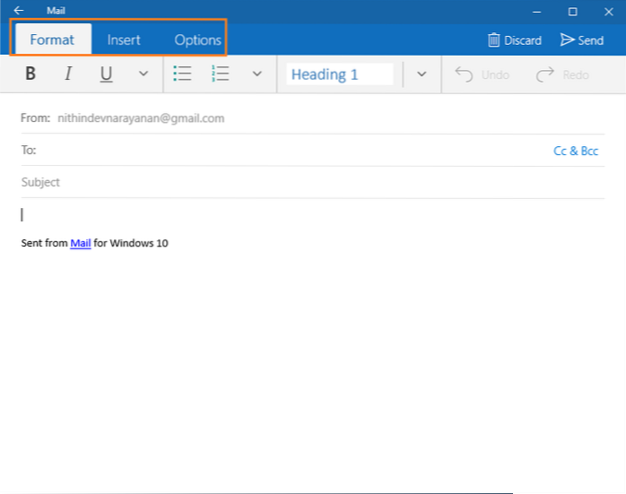 Add Clickable Links and Attachments to Windows 10 Mail App