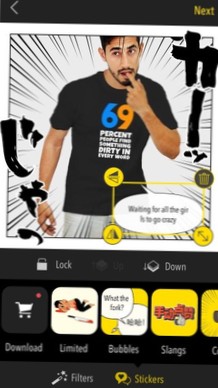 Adăugați text și stiluri de vorbire în benzi desenate fotografiilor dvs. [iOS]