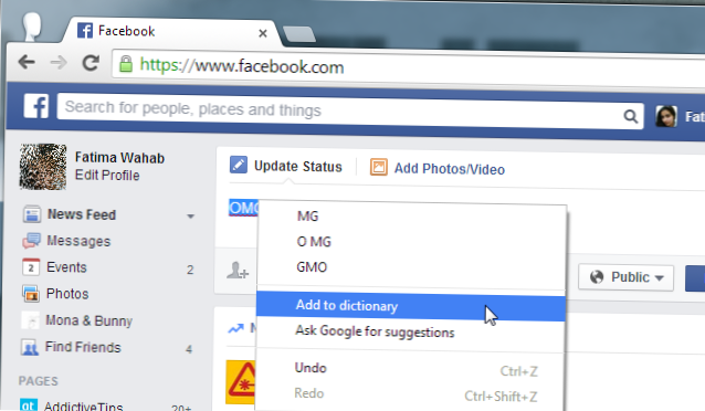 Add New Words Or Edit Current Ones In Your Browser's Dictionary