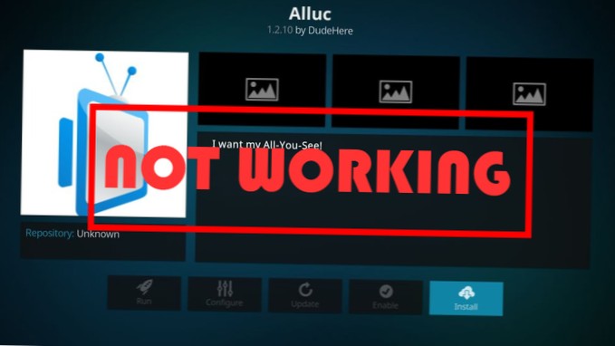 Alluc ne fonctionne pas 5 meilleures alternatives pour Alluc sur Kodi