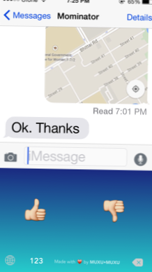 Odpowiadaj na wiadomości kciukiem w górę lub w dół na swoim iPhonie