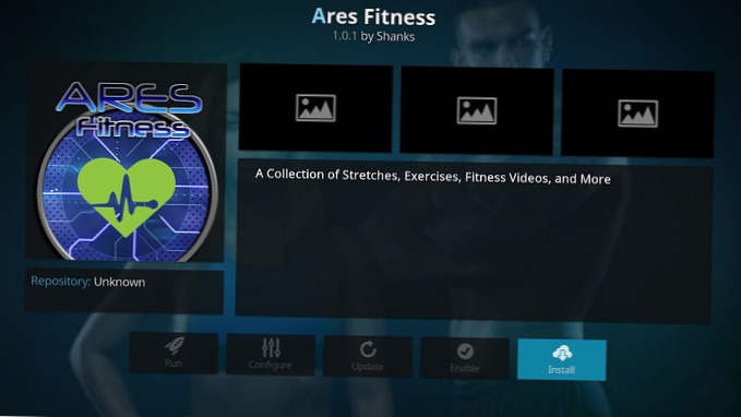 Suplimentul Ares Fitness pentru Kodi Cum să urmăriți antrenamentele pe Kodi cu Ares Fitness
