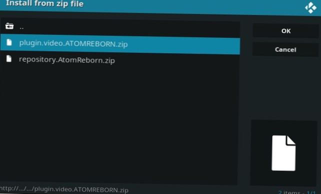 Atom Reborn Kodi Add-on - Installation und Funktionen
