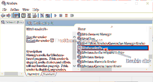 Audio Service cannot start Error 0x80070005 Access is denied in Windows 10
