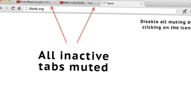 Désactivez automatiquement la lecture audio dans tous les onglets inactifs de Chrome