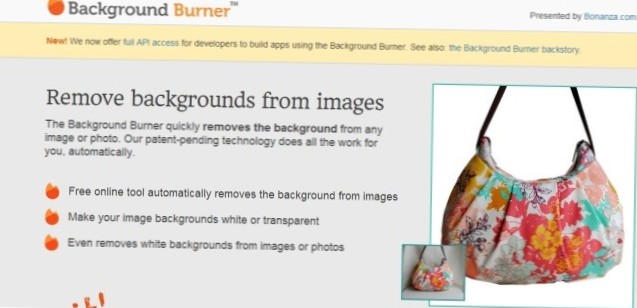 Bakgrundsbrännare hjälper dig att ta bort bakgrunden från foton