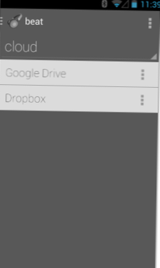 Beat Android Music Player con controlli mobili, Dropbox, Google Drive Streaming