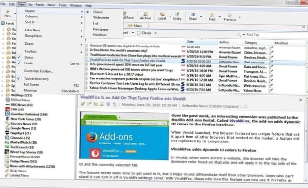 Bedste gratis Google Reader-alternativer til internettet, Windows