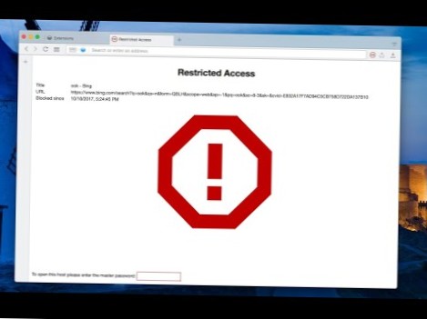 Blokkeer websites