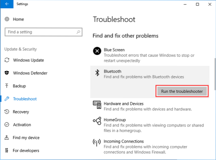 Bluetooth non funziona su Windows 10 [Risolto]