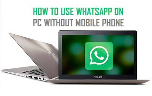 Posso usare WhatsApp Desktop senza telefono?