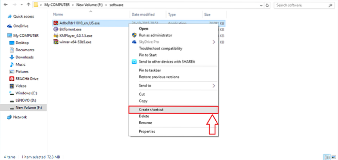 Změňte text „-Shortcut“ ze zástupců vytvořených ve Windows 10