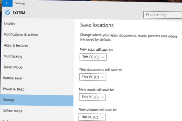 Change The Default Drive For Installing Modern App In Windows 10