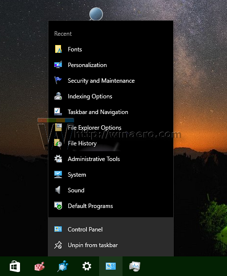 Change The Number Of Items In Jump Lists In Windows 10