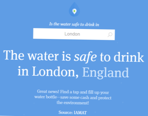 Check If Tap Water Is Safe To Drink In A Country