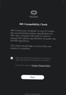 Zkontrolujte, zda je váš počítač kompatibilní s Oculus Rift
