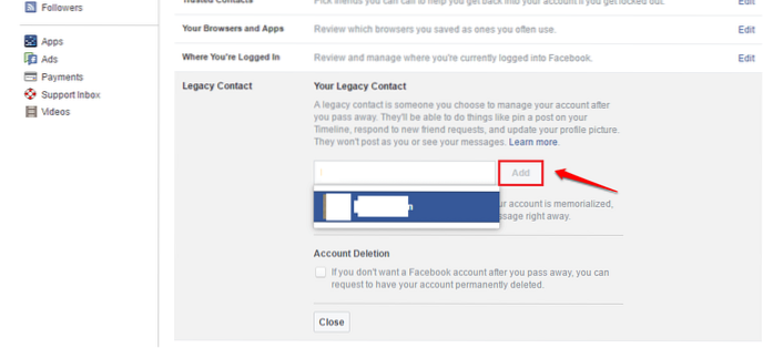 Choisissez qui utilisera votre compte Facebook après votre décès