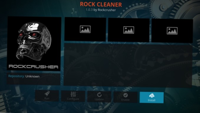 Pulisci Kodi con Rock Cleaner da Rock Crusher Repo