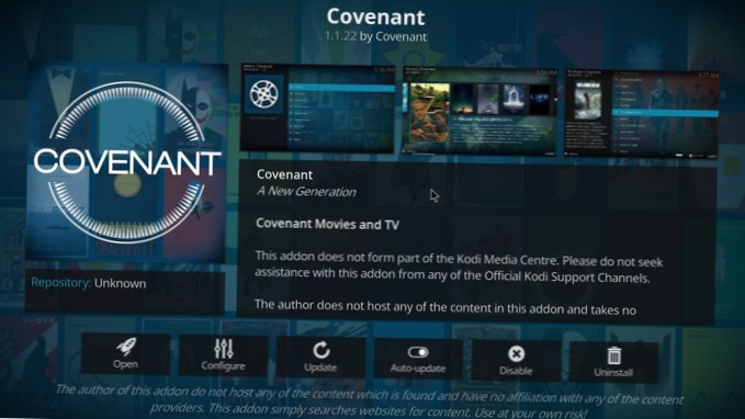Covenant Kodi Addon - Hvordan installere Covenant på Kodi