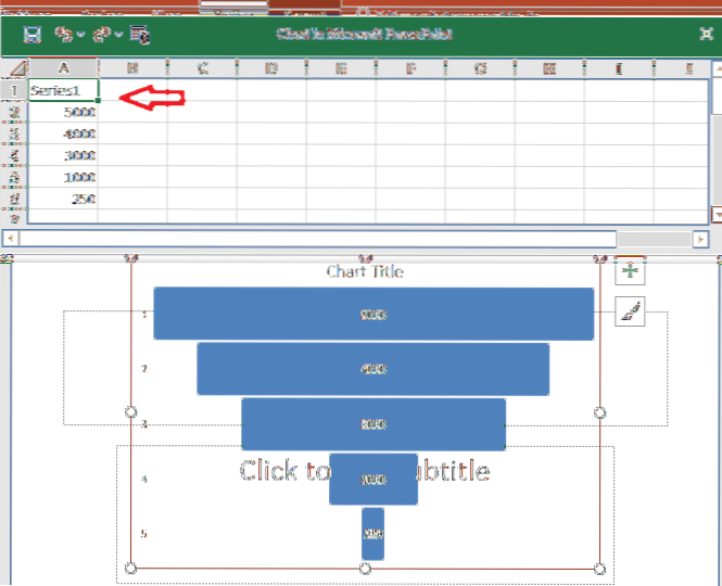 Créer un graphique en entonnoir dans Excel, PowerPoint et Word 2016