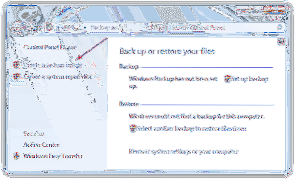 Crie uma imagem de sistema do Windows 7 para backup e restauração completos