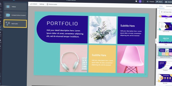 Create Online Presentations With Audio