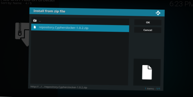 Cyphers Locker Repo pro Kodi - Jak nainstalovat a přehled