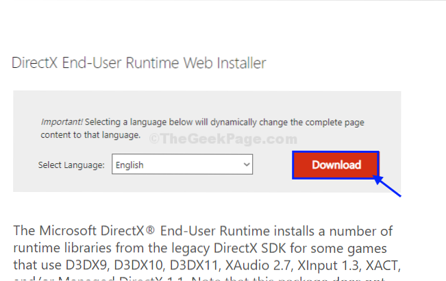 D3dx9_38.dll missing error in Windows 10 fix