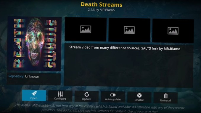 Death Streams ne fonctionne pas Meilleures alternatives à l'addon Death Streams de Kodi