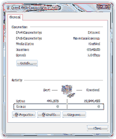 Rileva errori di pacchetto nello stato della connessione LAN di rete
