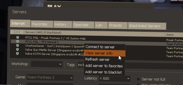 Přímé připojení k hernímu serveru Steam pomocí zástupce na ploše