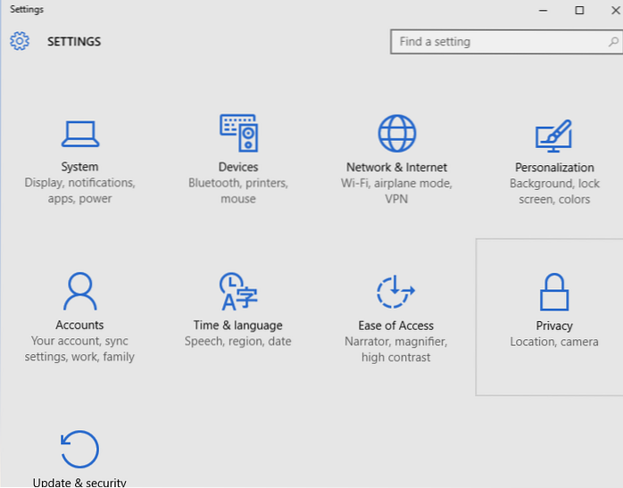 Vai direttamente a impostazioni particolari tramite Esegui in Windows 10