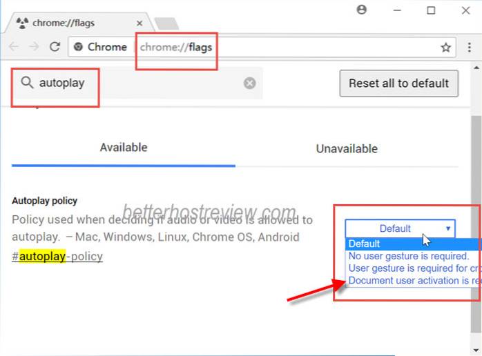 Dezactivați redarea automată a videoclipurilor peste tot în Chrome cu această modificare