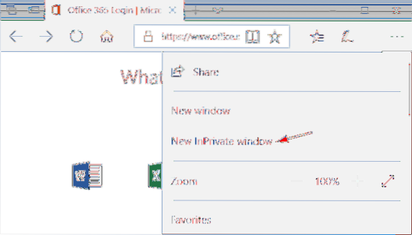 Deaktiver InPrivate-surfemodus i Microsoft Edge i Windows 10