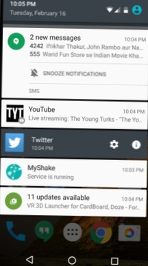 Disabilitare le notifiche per un'app dall'area di notifica [Android]