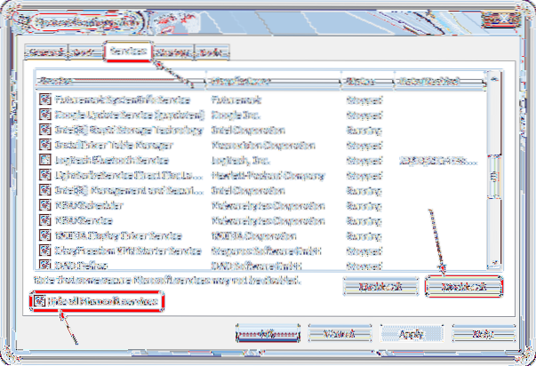 Disable Third Party Services and Programs for a Clean Boot in Windows