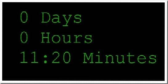 Display System Uptime On Start Screen In Windows 8