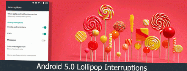 Nicht stören kommt zu Android Lollipop als Unterbrechung